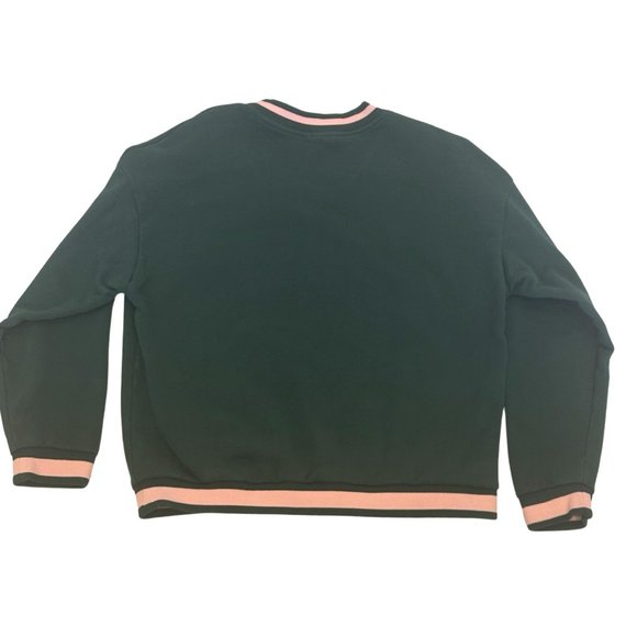 💎4 for $25💎 NWOT Simons Green and Pink Oversized V-Neck Sweatshirt S - Picture 2 of 2